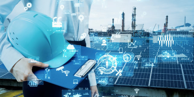 Industrial,Technology,Concept.,Smart,Energy.,Communication,Network.,Industry,4.0.,Factory